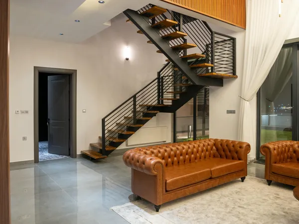 Custom floating stair installation