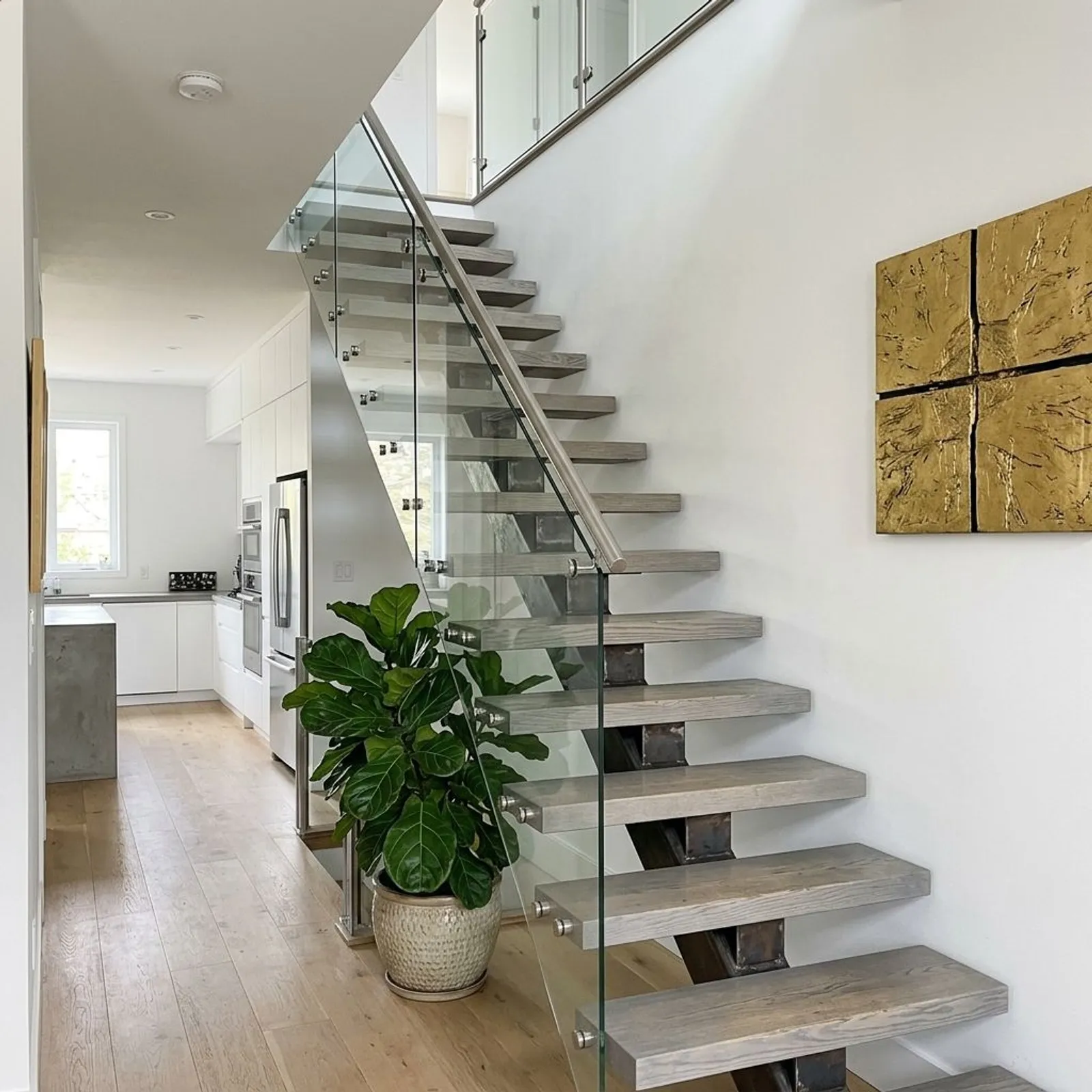 Structural engineering documentation for floating stairs in Houston