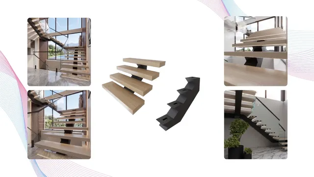 Tower ARC floating stair beam configuration in Houston
